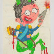 Camilo Restrepo. <em>Martìn</em>, 2021. Water-soluble wax pastel, ink, tape and saliva on paper 11 3/4 x 8 1/4 inches (29.8 x 21 cm) thumbnail