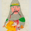 Camilo Restrepo. <em>Negro Edward</em>, 2021. Water-soluble wax pastel, ink, tape and saliva on paper 11 3/4 x 8 1/4 inches (29.8 x 21 cm) thumbnail