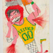 Camilo Restrepo. <em>Doble Cero</em>, 2021. Water-soluble wax pastel, ink, tape and saliva on paper 11 3/4 x 8 1/4 inches (29.8 x 21 cm) thumbnail