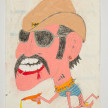 Camilo Restrepo. <em>Cabo Flaco</em>, 2021. Water-soluble wax pastel, ink, tape and saliva on paper 11 3/4 x 8 1/4 inches (29.8 x 21 cm) thumbnail