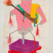 Camilo Restrepo. <em>Diomedes</em>, 2021. Water-soluble wax pastel, ink, tape and saliva on paper 11 3/4 x 8 1/4 inches (29.8 x 21 cm) thumbnail