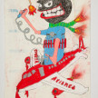 Camilo Restrepo. <em>Quica</em>, 2021. Water-soluble wax pastel, ink, tape and saliva on paper 11 3/4 x 8 1/4 inches (29.8 x 21 cm) thumbnail