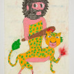 Camilo Restrepo. <em>Nico</em>, 2021. Water-soluble wax pastel, ink, tape and saliva on paper 11 3/4 x 8 1/4 inches (29.8 x 21 cm) thumbnail
