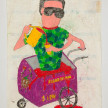 Camilo Restrepo. <em>Borojò</em>, 2021. Water-soluble wax pastel, ink, tape and saliva on paper 11 3/4 x 8 1/4 inches (29.8 x 21 cm) thumbnail