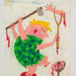 Camilo Restrepo. <em>Andrès Paris</em>, 2021. Water-soluble wax pastel, ink, tape and saliva on paper 11 3/4 x 8 1/4 inches (29.8 x 21 cm) thumbnail
