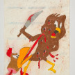 Camilo Restrepo. <em>Kike</em>, 2021. Water-soluble wax pastel, ink, tape and saliva on paper 11 3/4 x 8 1/4 inches (29.8 x 21 cm) thumbnail