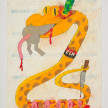 Camilo Restrepo. <em>Culebrito</em>, 2021. Water-soluble wax pastel, ink, tape and saliva on paper 11 3/4 x 8 1/4 inches (29.8 x 21 cm) thumbnail