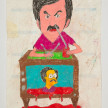 Camilo Restrepo. <em>Patròn del Mal</em>, 2021. Water-soluble wax pastel, ink, tape and saliva on paper 11 3/4 x 8 1/4 inches (29.8 x 21 cm) thumbnail