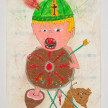 Camilo Restrepo. <em>York</em>, 2021. Water-soluble wax pastel, ink, tape and saliva on paper 11 3/4 x 8 1/4 inches (29.8 x 21 cm) thumbnail