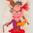 Camilo Restrepo. <em>Beto</em>, 2021. Water-soluble wax pastel, ink, tape and saliva on paper 11 3/4 x 8 1/4 inches (29.8 x 21 cm) thumbnail