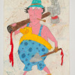 Camilo Restrepo. <em>Ingeniero del Mar</em>, 2021. Water-soluble wax pastel, ink, tape and saliva on paper 11 3/4 x 8 1/4 inches (29.8 x 21 cm) thumbnail