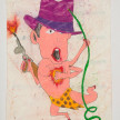 Camilo Restrepo. <em>Tarzàn</em>, 2021. Water-soluble wax pastel, ink, tape and saliva on paper 11 3/4 x 8 1/4 inches (29.8 x 21 cm) thumbnail