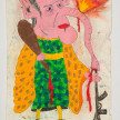 Camilo Restrepo. <em>Juan Carlos Urbano</em>, 2021. Water-soluble wax pastel, ink, tape and saliva on paper 11 3/4 x 8 1/4 inches (29.8 x 21 cm) thumbnail