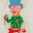 Camilo Restrepo. <em>Brazo de Reina</em>, 2021. Water-soluble wax pastel, ink, tape and saliva on paper 11 3/4 x 8 1/4 inches (29.8 x 21 cm) thumbnail