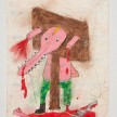 Camilo Restrepo. <em>Sierra</em>, 2021. Water-soluble wax pastel, ink, tape and saliva on paper 11 3/4 x 8 1/4 inches (29.8 x 21 cm) thumbnail