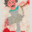Camilo Restrepo. <em>Yeico Masacre</em>, 2021. Water-soluble wax pastel, ink, tape and saliva on paper 11 3/4 x 8 1/4 inches (29.8 x 21 cm) thumbnail