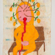 Camilo Restrepo. <em>Caremango</em>, 2021. Water-soluble wax pastel, ink, tape and saliva on paper 11 3/4 x 8 1/4 inches (29.8 x 21 cm) thumbnail
