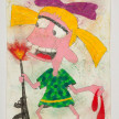 Camilo Restrepo. <em>Olga Lucìa Marìn</em>, 2021. Water-soluble wax pastel, ink, tape and saliva on paper 11 3/4 x 8 1/4 inches (29.8 x 21 cm) thumbnail
