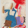 Camilo Restrepo. <em>Chumado</em>, 2021. Water-soluble wax pastel, ink, tape and saliva on paper 11 3/4 x 8 1/4 inches (29.8 x 21 cm) thumbnail