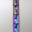 Auriea Harvey. <em>The Mystery v5-dv2 (stack)</em>, 2021. Digital sculpture, computer, 4 stacked monitors, 105 x 15 1/2 x 3 inches (266.7 x 39.4 x 7.6 cm) thumbnail