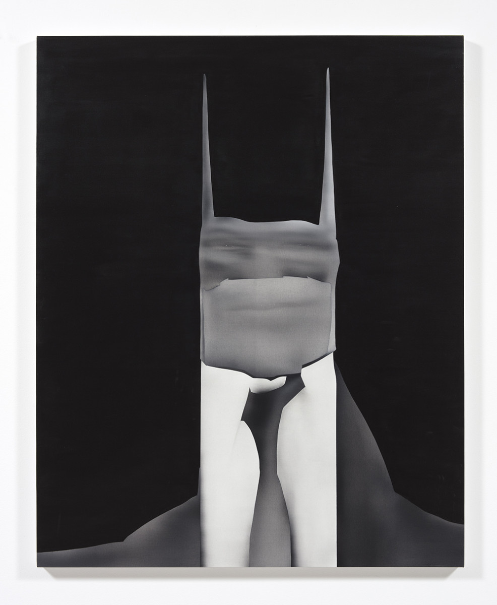 Jingze Du. <em>Batman</em>, 2021. Oil on canvas, 59 1/8 x 47 1/4 inches (150.2 x 120 cm)