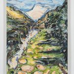 Maria Calandra. <em>Appian Way (Itri, Italy)</em>, 2021. Acrylic on canvas over panel, 24 x 18 inches (61 x 45.7 cm)