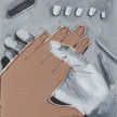 Brittany Tucker. <em>Press-ons</em>, 2021. Acrylic, cotton and polyester on canvas, 10 x 8 inches (25.4 x 20.3 cm) thumbnail