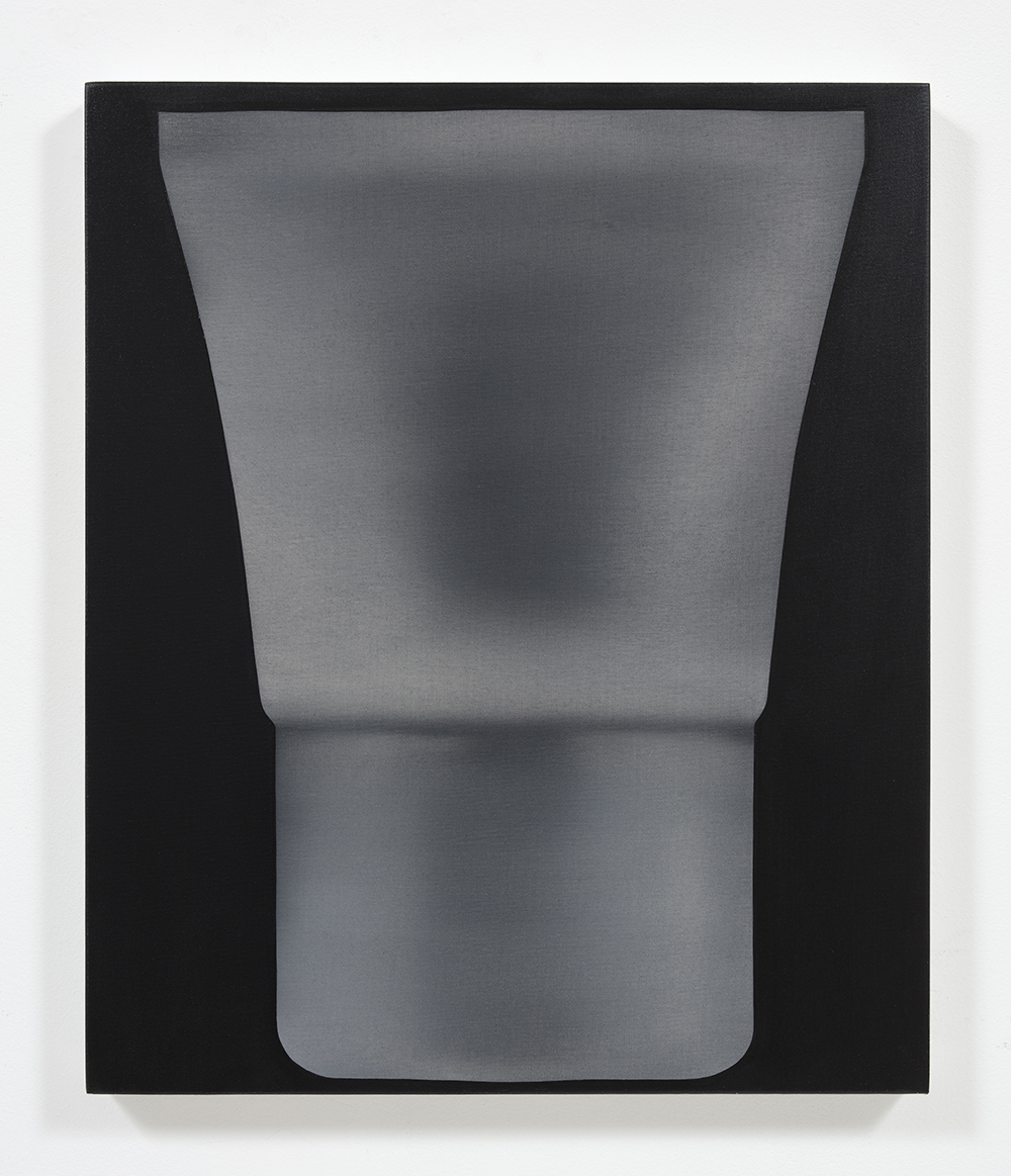 Jingze Du. <em>Cylinder</em>, 2021. Oil on canvas, 23 3/4 x 19 3/4 inches (60.3 x 50.2 cm)
