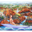 Kate Klingbeil. <em>Attitude Adjustment</em>, 2021. Acrylic, pigment, flashe, pumice, sand, crushed garnet, rocks from Lake Michigan, and oil stick on canvas, 43 1/2 x 60 x 2 inches (110.5 x 152.4 x 5.1 cm) thumbnail