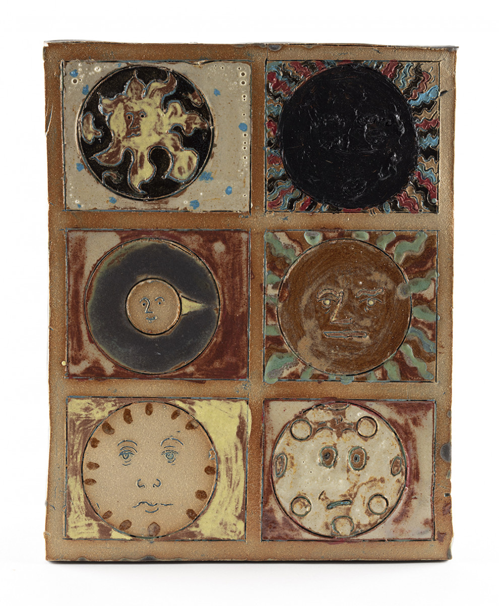 Kevin McNamee-Tweed. <em>Suns</em>, 2020. Glazed ceramic, 10 1/4 x 8 inches (26 x 20.3 cm)