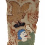 Kevin McNamee-Tweed. <em>Eagle Taking Beret</em>, 2020. Glazed ceramic, 8 x 5 1/4 inches (20.3 x 13.3 cm)