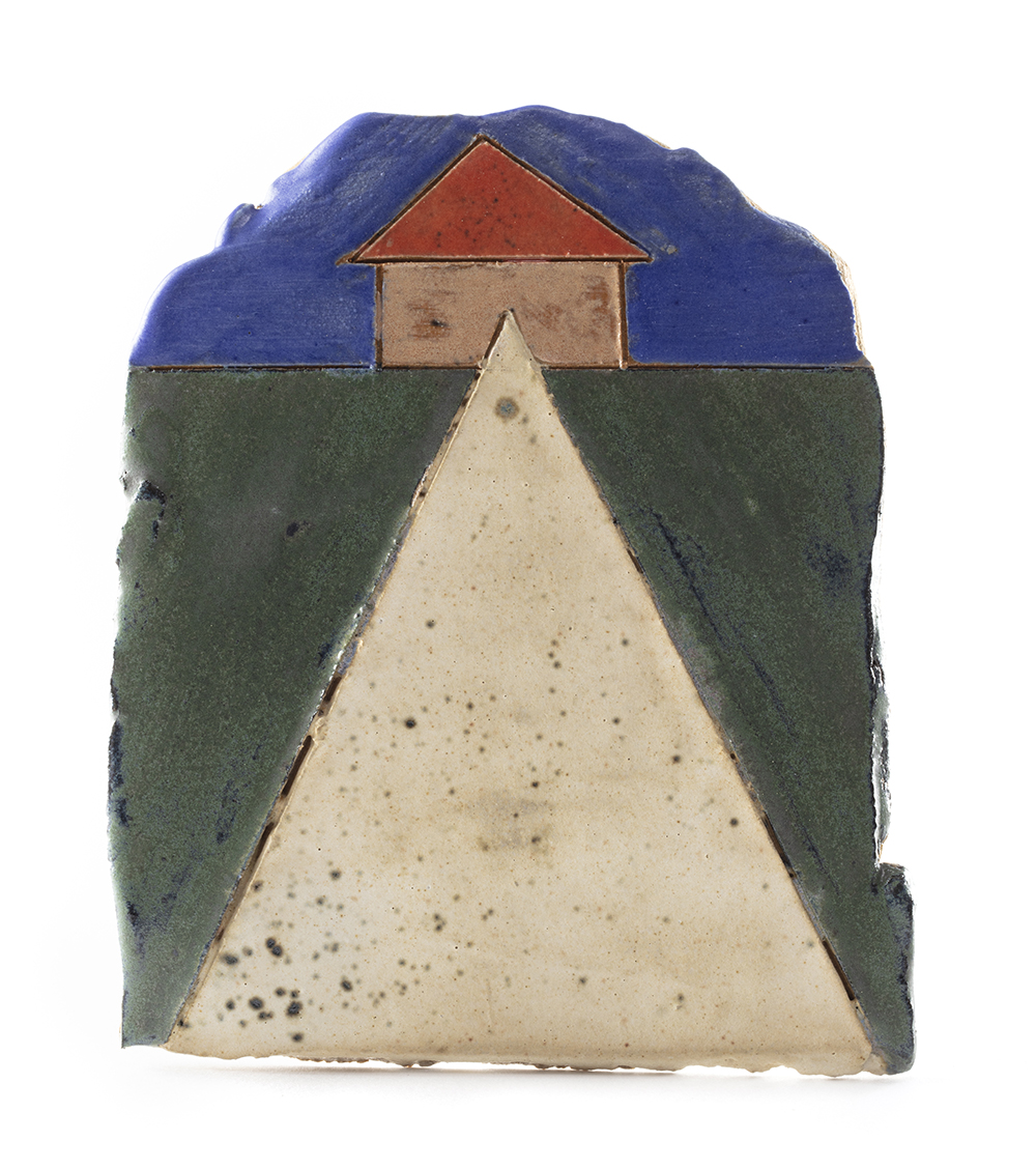 Kevin McNamee-Tweed. <em>To House (Red Roof)</em>, 2021. Glazed ceramic, 5 1/4 x 4 1/2 inches (13.3 x 11.4 cm)