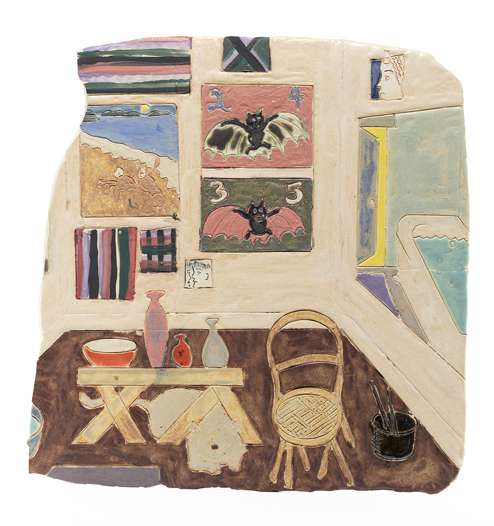 Kevin McNamee-Tweed. <em>A studio</em>, 2021. Glazed ceramic, 9 1/4 x 8 3/4 inches (23.5 x 22.2 cm)
