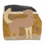 Kevin McNamee-Tweed. <em>Dog Tied Up Outside Shop</em>, 2021. Glazed ceramic, 4 1/4 x 4 1/2 inches (10.8 x 11.4 cm)