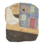 Kevin McNamee-Tweed. <em>Feeding the Bird (Gull)</em>, 2021. Glazed ceramic, 8 1/2 x 7 1/2 inches (21.6 x 19.1 cm)
