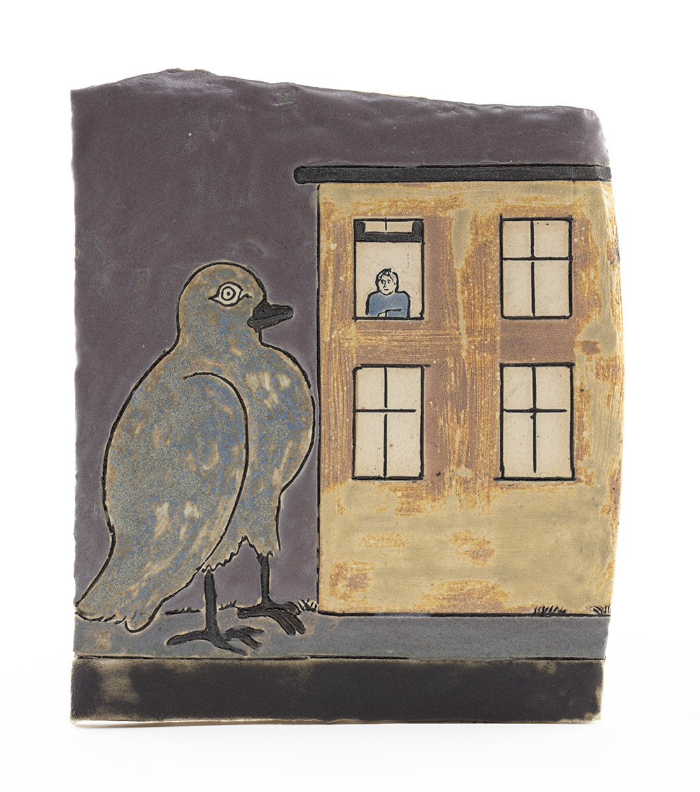 Kevin McNamee-Tweed. <em>The Bird</em>, 2021. Glazed ceramic, 5 1/2 x 5 inches (14 x 12.7 cm)