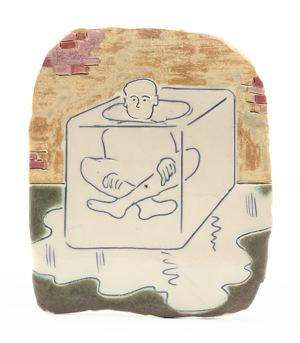 Kevin McNamee-Tweed. <em>The Ice Block</em>, 2021. Glazed ceramic, 6 x 5 inches (15.2 x 12.7 cm)