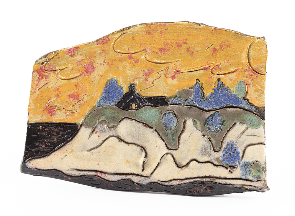 Kevin McNamee-Tweed. <em>House on Island</em>, 2019. Glazed ceramic, 5 1/4 x 4 1/2 inches (13.3 x 11.4 cm)