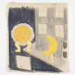 Kevin McNamee-Tweed. <em>Sun and Moon Meet on Street corner</em>, 2021. Pencil on kitakata paper, 6 1/2 x 5 1/2 inches (16.5 x 14 cm) thumbnail