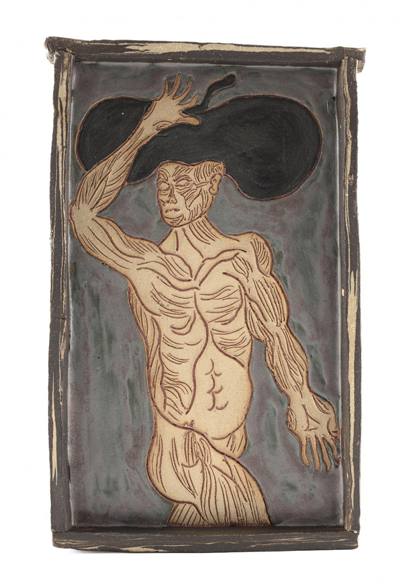 Kevin McNamee-Tweed. <em>Artist (Interior)</em>, 2021. Glazed ceramic, 7 3/4 x 4 3/4 inches (19.7 x 12.1 cm)