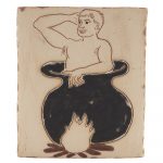 Kevin McNamee-Tweed. <em>Cooking Oneself</em>, 2021. Glazed ceramic, 6 3/4 x 5 3/4 inches (17.1 x 14.6 cm)
