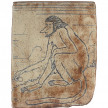 Kevin McNamee-Tweed. <em>Primate with Moon</em>, 2021. Glazed ceramic, 10 3/4 x 8 1/2 inches (27.3 x 21.6 cm) thumbnail