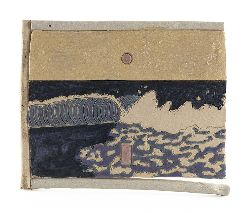 Kevin McNamee-Tweed. <em>Sea (Three-sided frame)</em>, 2021. Glazed ceramic, 4 3/4 x 5 3/4 inches (12.1 x 14.6 cm)