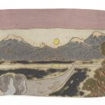Kevin McNamee-Tweed. <em>Looking East to Look West</em>, 2021. Glazed ceramic, 4 3/4 x 6 inches (12.1 x 15.2 cm)