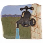 Kevin McNamee-Tweed. <em>Spigot</em>, 2021. Glazed ceramic, 6 3/4 x 7 3/4 inches (17.1 x 19.7 cm)
