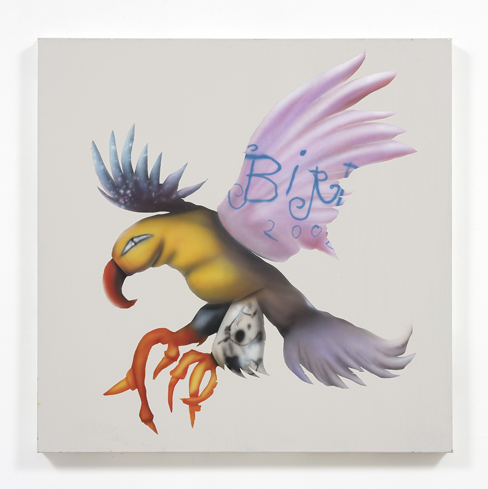 Zachary Ochoa. <em>BIRD 2002</em>, 2021. Acrylic on canvas, 36 x 36 inches (91.4 x 91.4 cm)