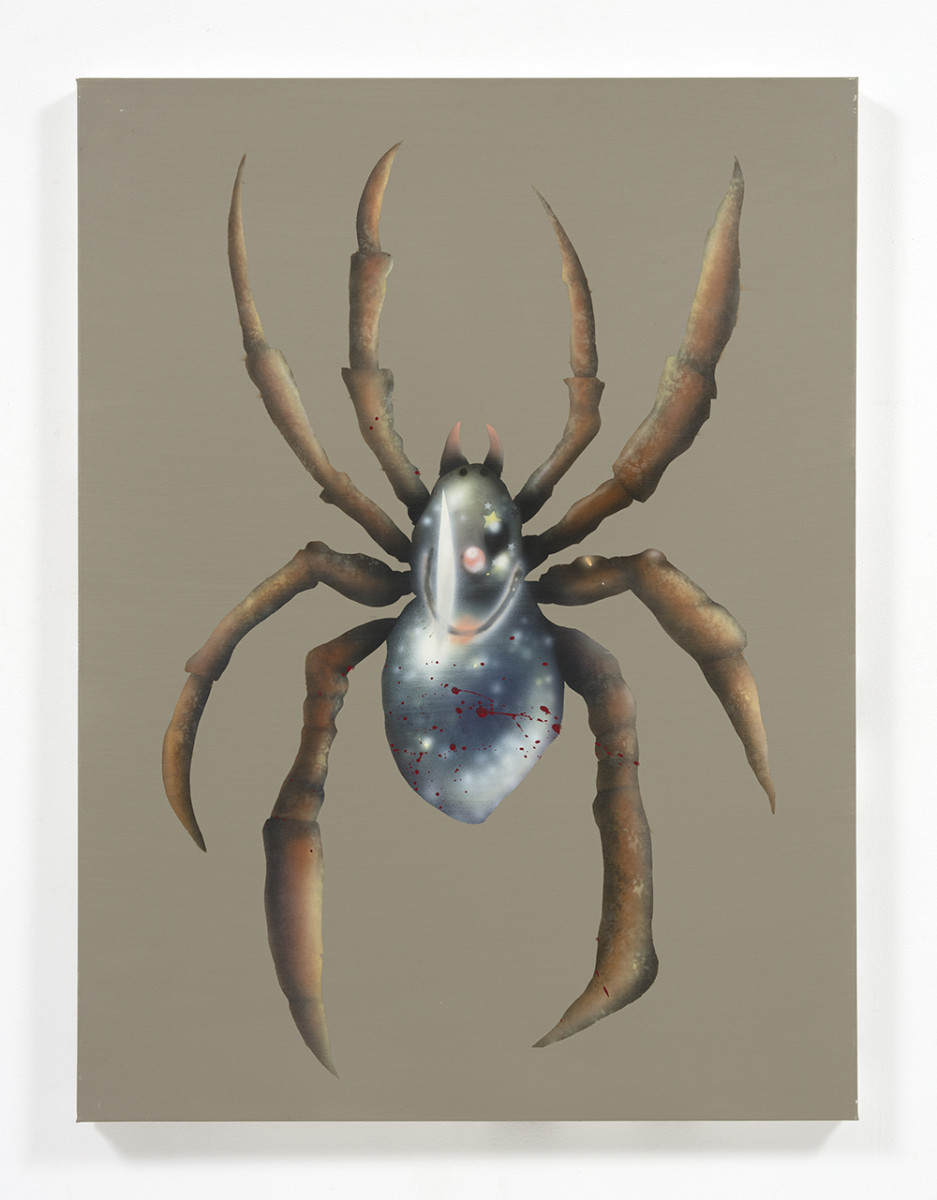 Zachary Ochoa. <em>ANCIENT SPIDER CRAB</em>, 2021. Acrylic on canvas, 40 x 30 inches (101.6 x 76.2 cm)