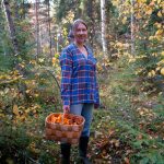 Jenni Hiltunen in the forest, Finland