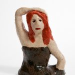 Jenni Hiltunen. <em>Hand on Head</em>, 2021. Glazed stoneware, 6 x 4 3/8 x 2 3/4 inches (15.2 x 11.1 x 7 cm)