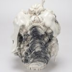 Kazuhito Kawai. <em>Gucci and Tissue</em>, 2022. Glazed ceramic, 17 x 11 7/8 x 11 7/8 inches (43.2 x 30.2 x 30.2 cm) Detail